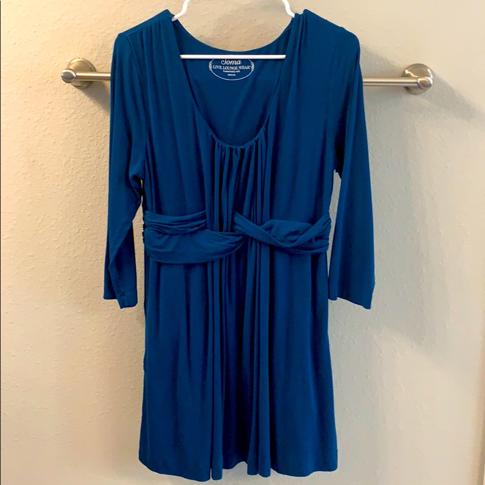 Soma M teal 3/4 baby doll top